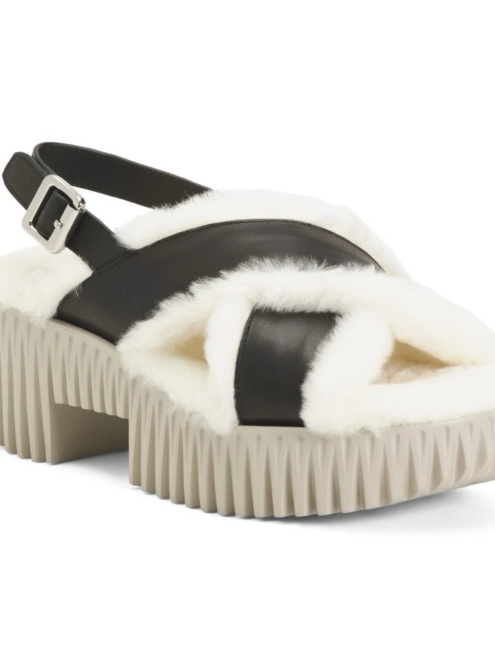 4 CCCCEES PLIA PUFFY OREO SANDALS Size 41 NWB